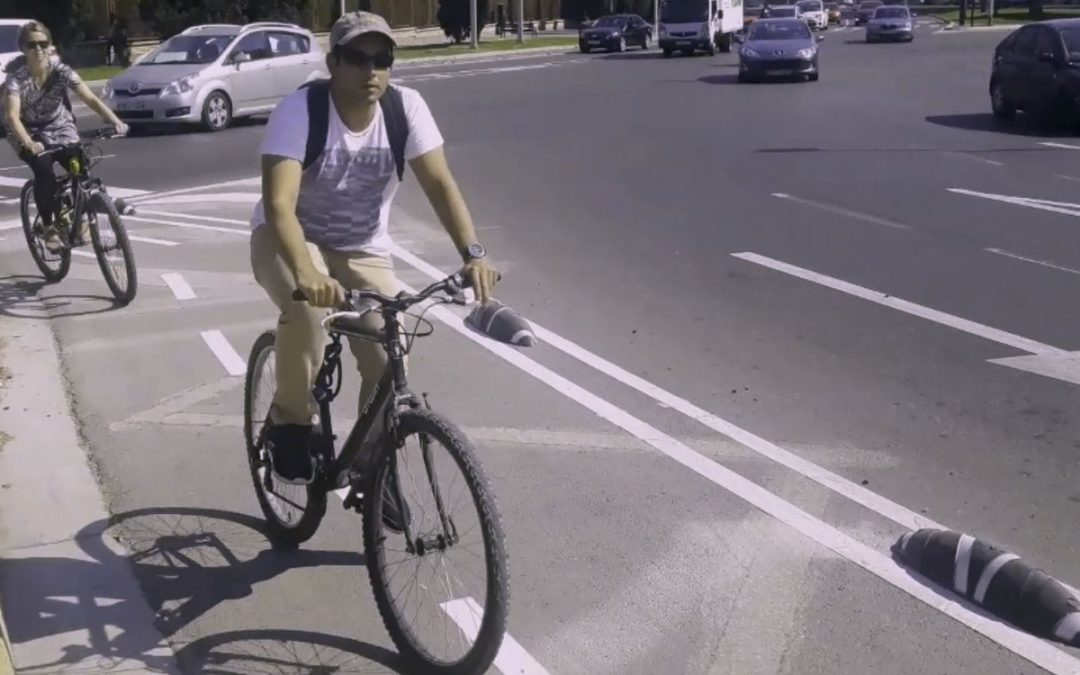 El nuevo tramo de carril bici de la rotonda de Toulouse ya está abierto