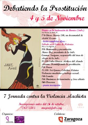 La 7ª Jornada contra la Violencia Machista debatirá la prostitución desde la perspectiva de género