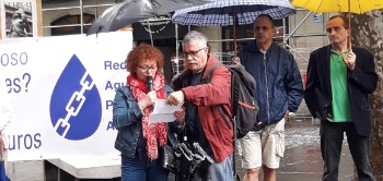 en la protesta contra el Impuesto de Contaminación del Agua (ICA)