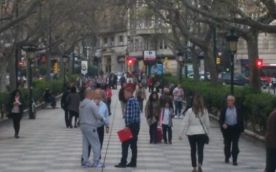 Debate sobre el carril bici del paseo Sagasta. Acera Peatonal: Bicis contra peatones: NO GRACIAS