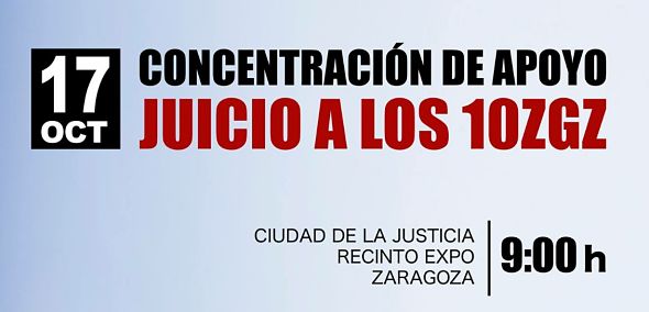 DERECHOS CIVILES Concentración por la Absolución de los 10 de Zgz