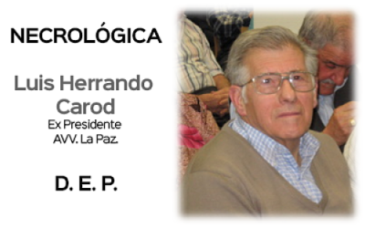 Recuerdo de Luis Herrando, fundador de la Asociación Vecinal, en su fallecimiento