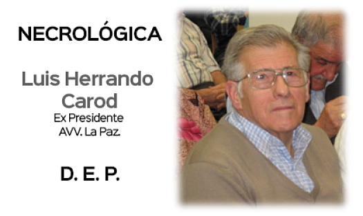 Recuerdo de Luis Herrando, fundador de la Asociación Vecinal, en su fallecimiento