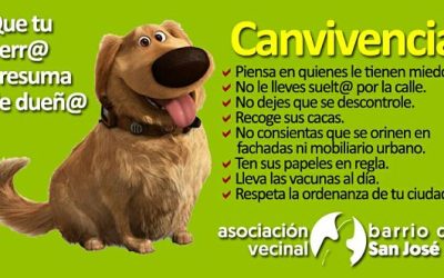 Campaña para la convivencia de perros, sus dueños y el vecindario del barrio