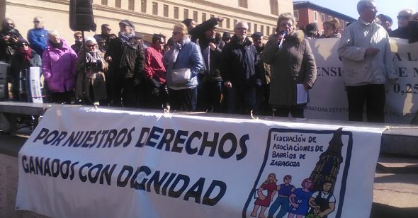 Concentración "Contra la miseria de las pensiones. No al 0,25%"