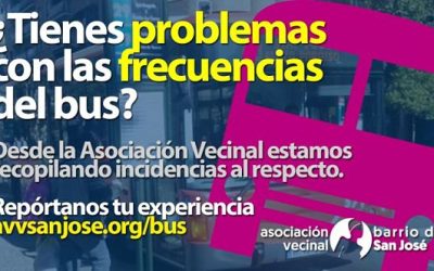 Campaña para detectar las deficiencias de los buses que circulan en el barrio