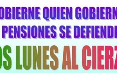 Concentración por unas pensiones dignas LUNES 3 septiembre en plaza Pilar