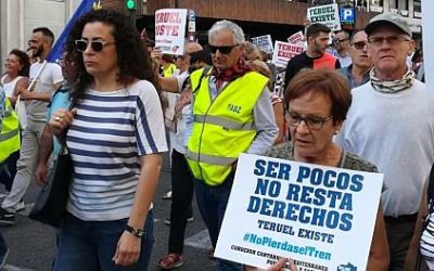 FABZ-CAVA Histórica manifestación en Valencia por el tren y la cohesión social