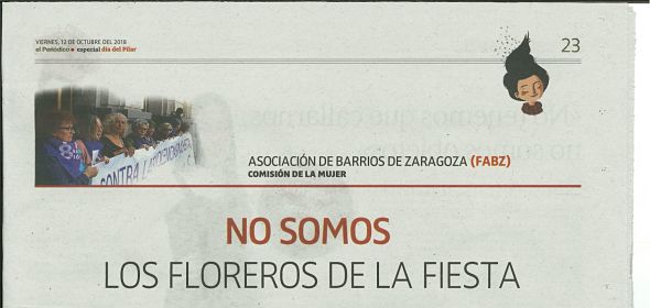 La Comisión de la FABZ en el Especial Día del Pilar de EL PERIÓDICO DE ARAGÓN