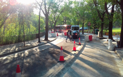 Mosqueo en La Paz por el carril bici de Tierno Galván