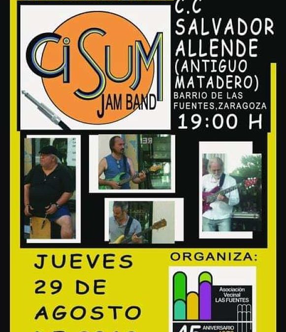 Concierto de CISUM JAM BAND en las Fiestas de Las Fuentes organizado por la AV. Las Fuentes