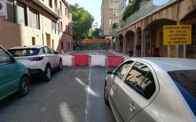 Caos circulatorio en el Arrabal por obras de la calle Matheu