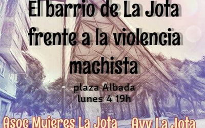 Concentración contra la violencia de género en La Jota