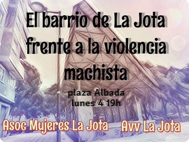 Concentración contra la violencia de género en La Jota