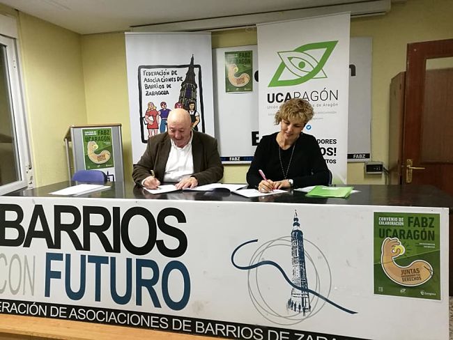 Firmado convenio de colaboración FABZ-UCA para asesoría sobre consumo y servicios