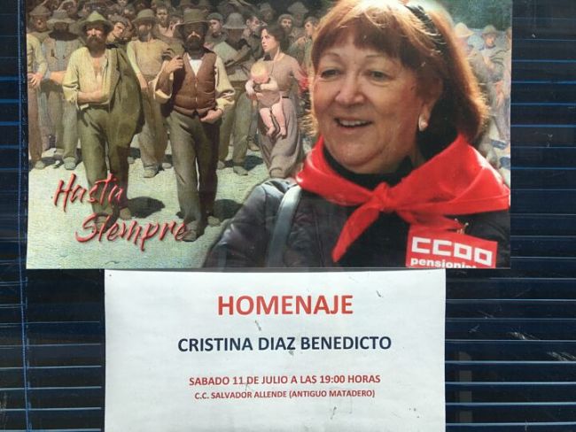 Homenaje a Cristina Díaz en Las Fuentes SÁBADO 11