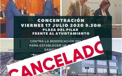 CONCENTRACIÓN Por la sanidad pública contra el macrohospital privado del gobierno Azcón