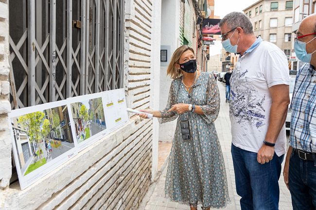 Alegría en el Barrio Jesús por la reforma de la calle Santiago Lapuente