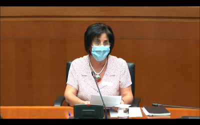 Intervención de María Luisa García en las Cortes de Aragón