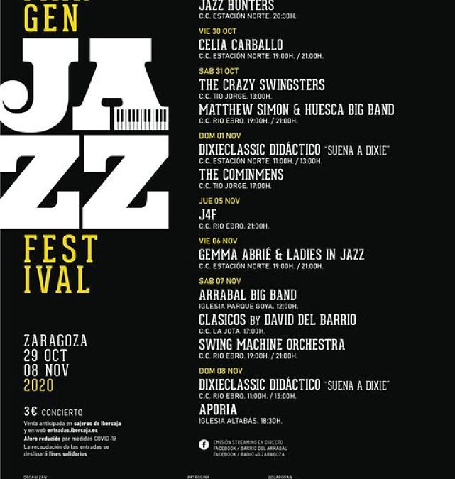 XXVI Festival  “Jazz al Margen” 2020 HASTA el 8 noviembre