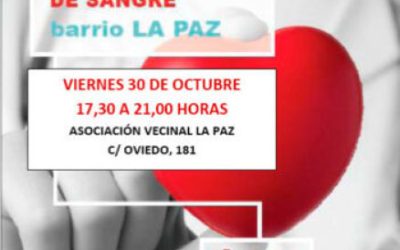 AGENDA VECINAL OCTUBRE Donación sangre La Paz – Noche Ánimas en Bº Jesús – Festival Jazz al Margen…