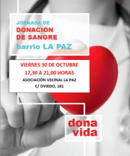 AGENDA VECINAL OCTUBRE Donación sangre La Paz – Noche Ánimas en Bº Jesús – Festival Jazz al Margen…