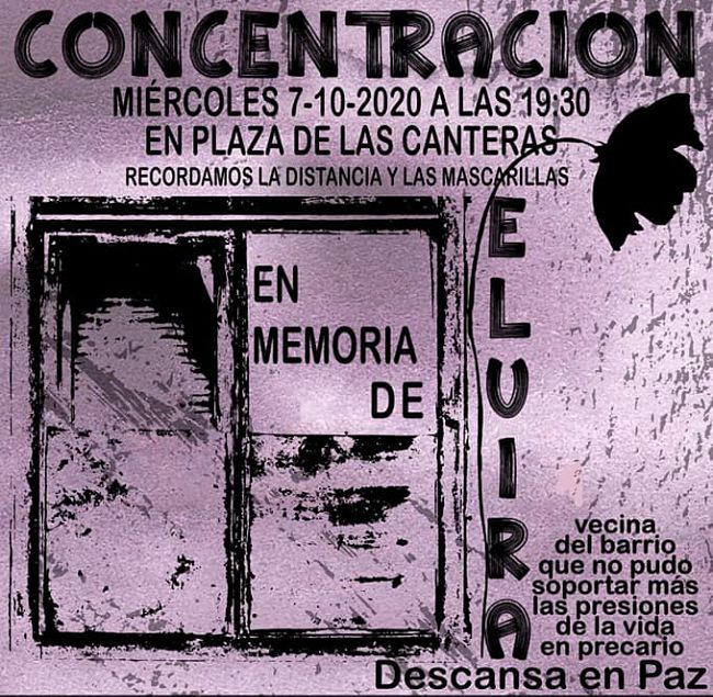 CONCENTRACIÓN vecinal en Torrero por la desatención a la pobreza extrema