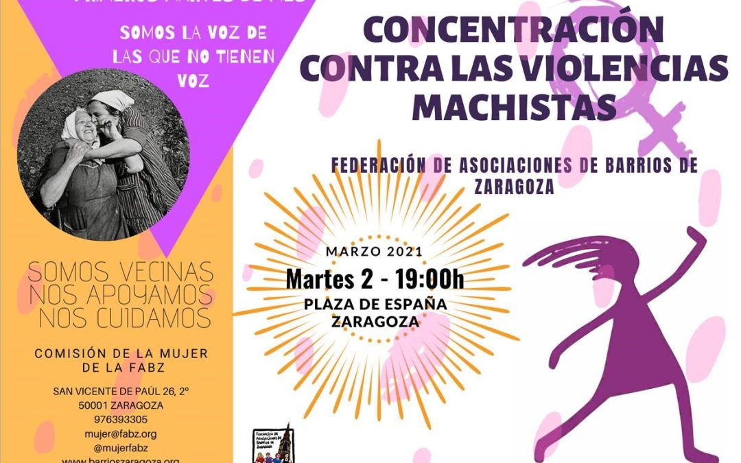 Concentración contra las violencias machistas Martes 2 Marzo