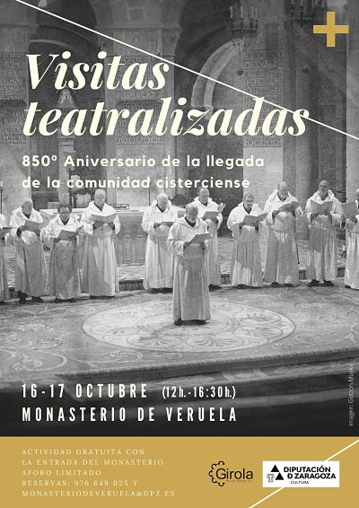 Visitas Teatralizadas durante el fin de semana en el Monasterio de Veruela