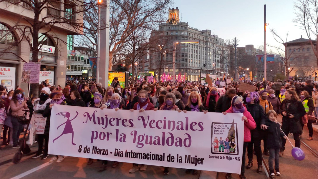 8M Zaragoza 2022 Día Internacional de la Mujer