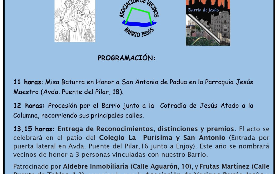 Entrega de Reconocimientos a los vecinos de Honor del 2022 del Barrio Jesús