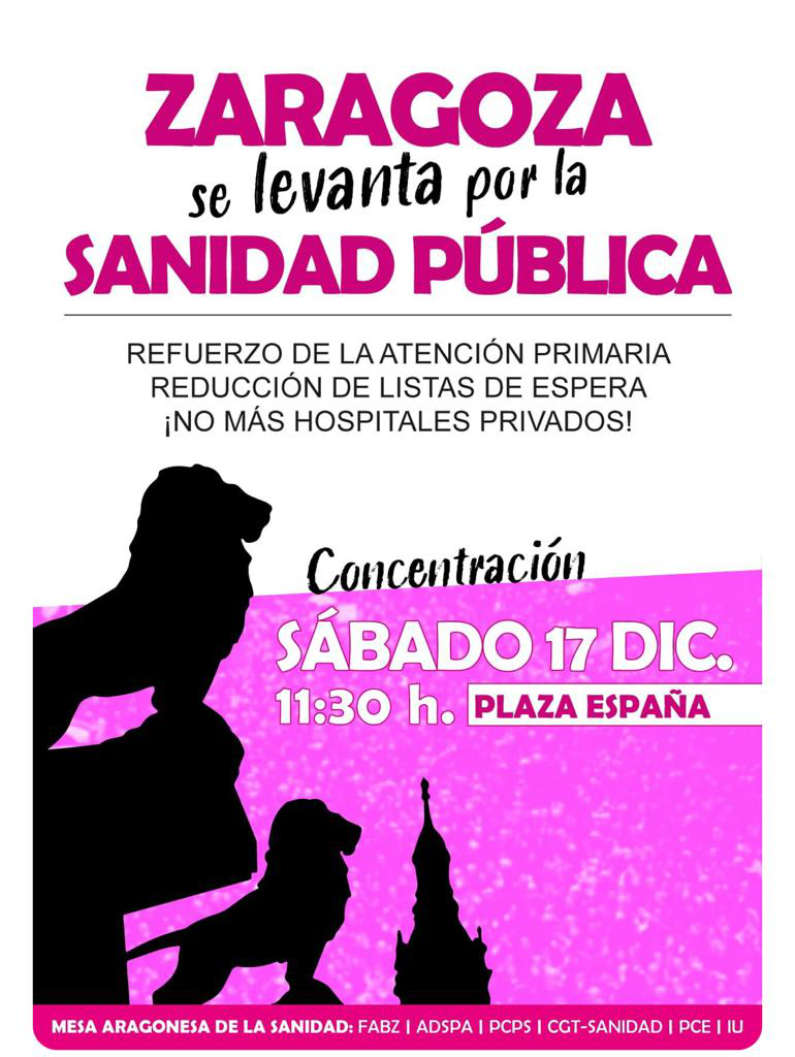 Zaragoza se lavanta por la Sanidad Pública