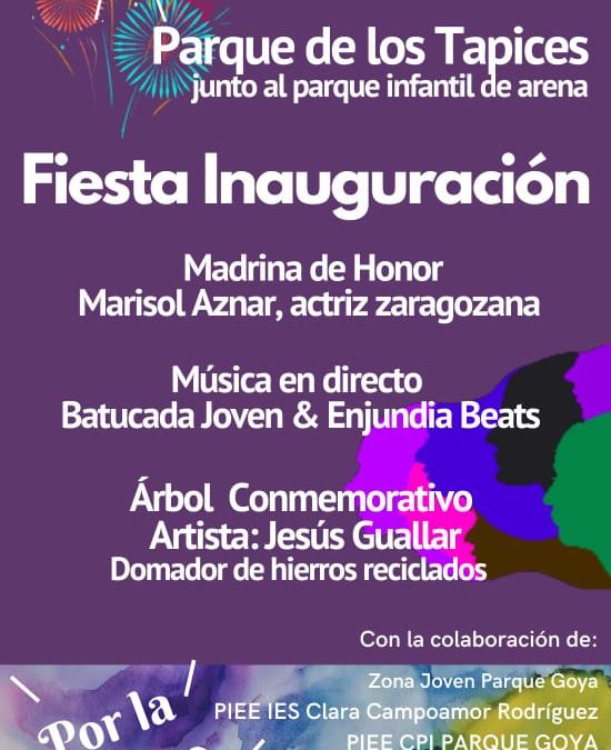 Fiesta inauguración Rincón Violeta en Parque Goya