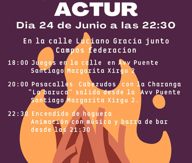 Noche de San Juan 2023 en el Actur: 24 de junio