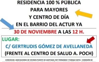 Movilización en el Actur para exigir la residencia en Alejandro Casona