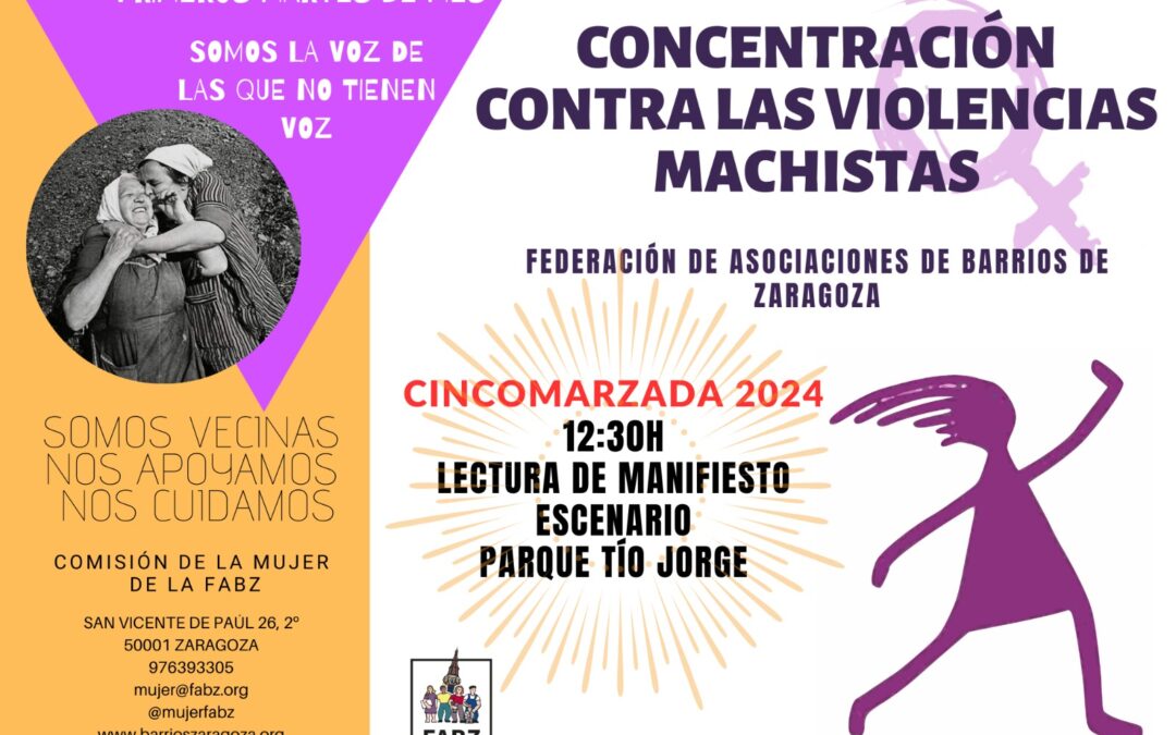 Martes Lilas Marzo 2024: Concentración contra las violencias machistas