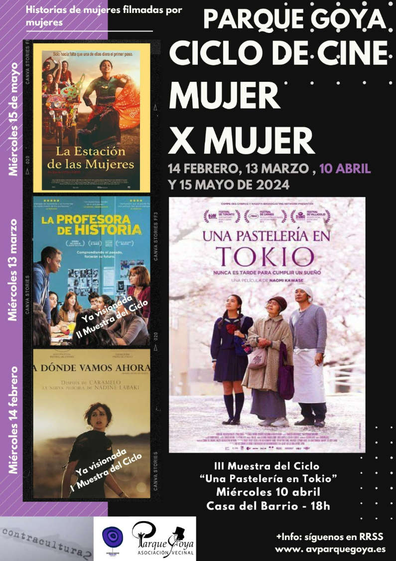 Ciclo de Cine Mujer x Mujer AV Parque Goya ABR 24