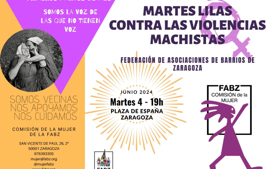 Martes Lilas Junio 2024: Concentración contra las violencias machistas