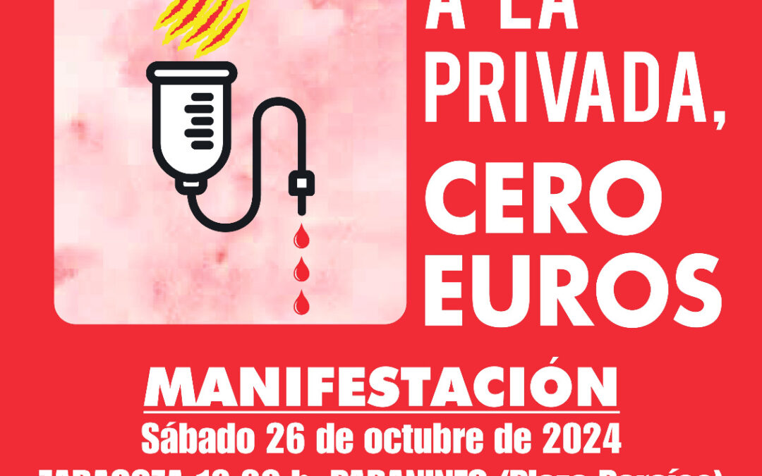 MANIFESTACIÓN Aragón por la Sanidad Pública