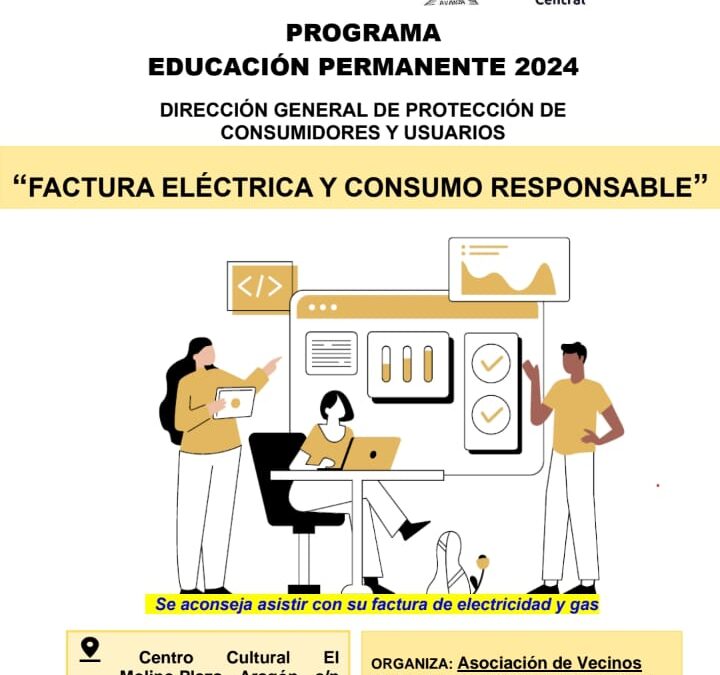 Charla «Factura Eléctrica y Consumo Responsable» en Utebo