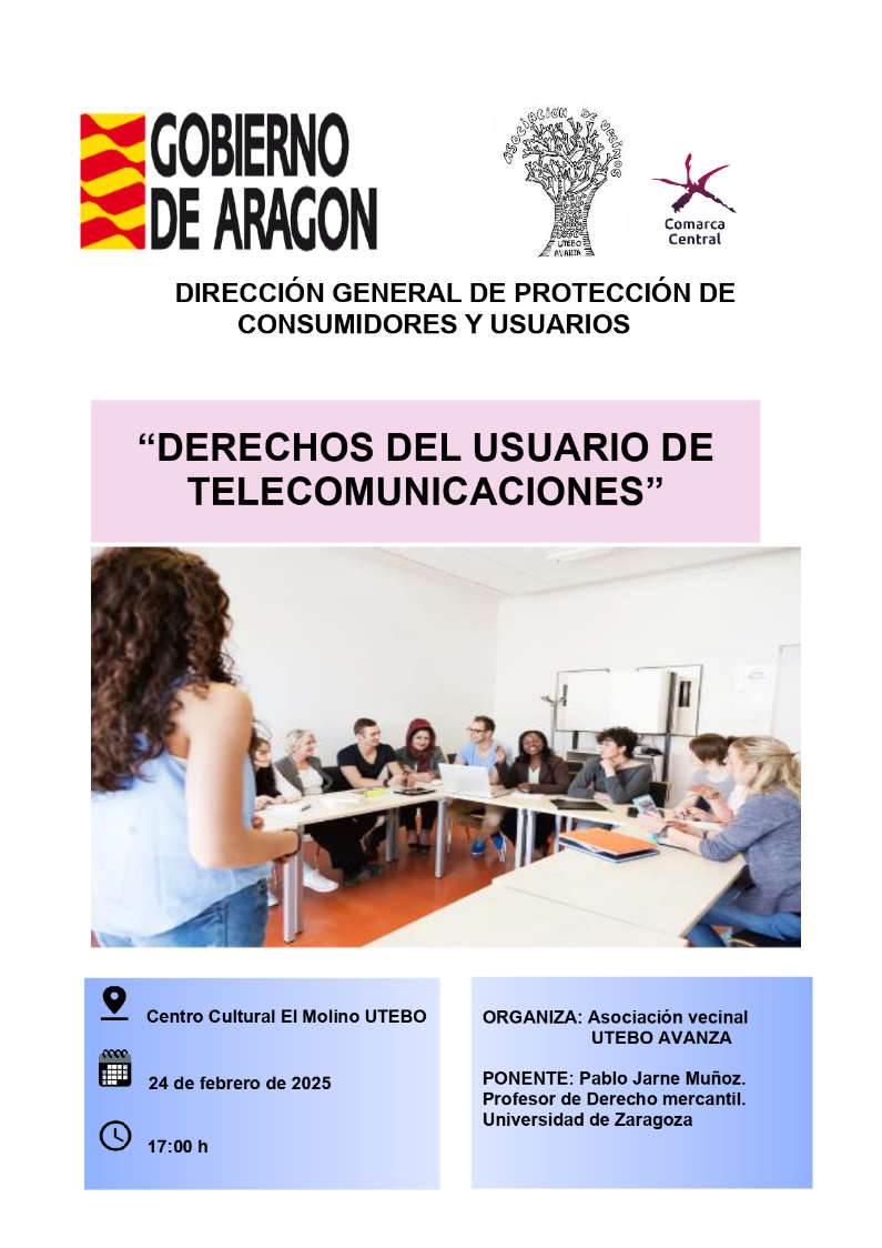 Derechos Telecomunicaciones Utebo febrero 2025