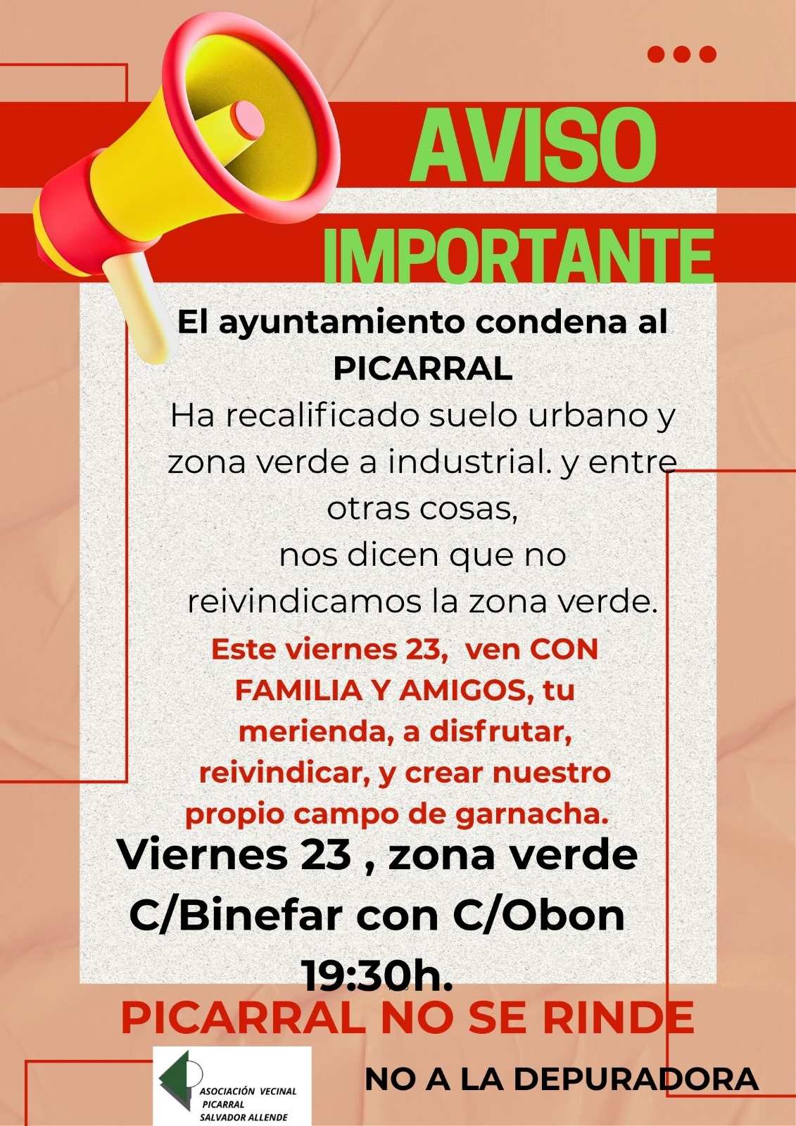 Eñ Ayuntamiento condena al Picarral