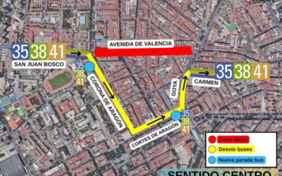 Las AAVV de Rosales del Canal y Montecanal proponen modificar el desvío de la línea 41 por las obras en Av. Valencia